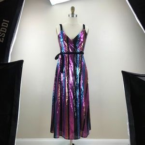 Zara Wrap Sequin Dress
